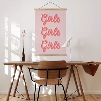 Stoffbild Spruch - Kerr-Dineen - Girls Girls Girls 