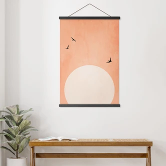 Tekstil plakat Abrikos solnedgang - Kubistika Tekstil plakat Abrikos solnedgang - Kubistika