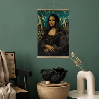 Textielposter Mona Lisa - modern 