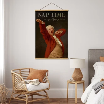 Stoffbild Nap Time - Inspiriert von Ducreux - Selbstportrait 