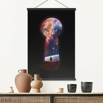 Textielposter De poort naar de ruimte - Nicebleed 