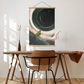 Textielposter Astronaut in een boot - Nicebleed 