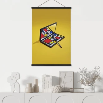 Stoffbild Make-Up Palette im Stil von Piet Mondrian - Pozdniakov 