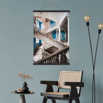 Stoffbild Imposantes Treppenhaus mit altem Charme - Robroek 