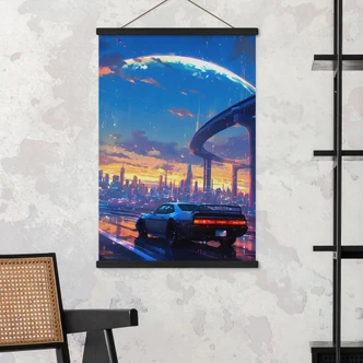 Poster tessile Guidare sotto la pioggia - Takkar 