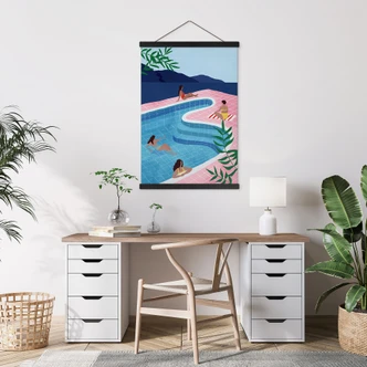 Stoffbild Entspannen am Pool - Tomljanovic 