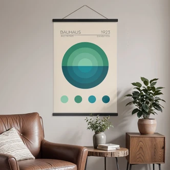 Stoffbilder Bauhaus Mavi Daire - Tunaboylu 