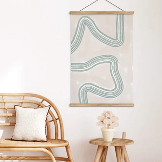 Stoffbild Kunstdruck - Abstracto Twist - uplusmestudio 