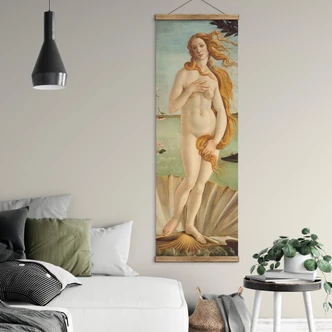 Stoffbild Botticelli - Geburt der Venus - Panorama 