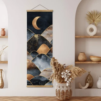 Textielposter Fredriksson - Moonlit Mountains 