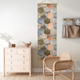 Textielposter Fredriksson - Marmer & Parelmoer 