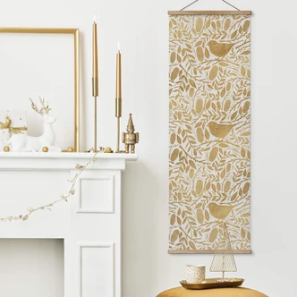 Textielposter Gold Christmas 