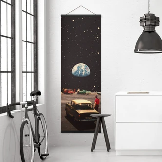 Stoffbild Blick auf die Erde vom Weltall - Taudalpoi - Panorama 