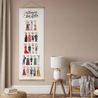 Obraz tkaniny Sławne kobiety w sztuce - Tohmé - Panorama 