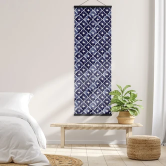 Affiche textile bleu aquarelle - Treechild - Panorama 