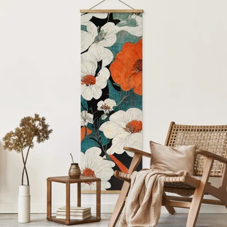 Affiche textile Treechild - Asian Flowers 
