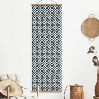 Póster de tela Patrón portugués - Azulejos - Treechild - Panorama 