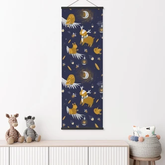 Animales del bosque en la noche - Diseños ONU - Panorama 