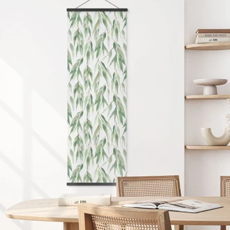 Textielposter Takken met groene bladeren - UN Designs 