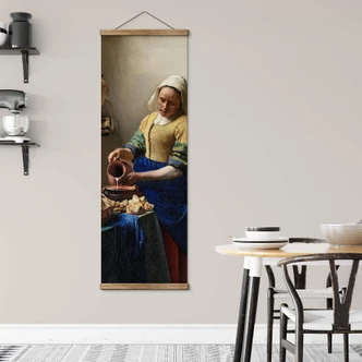 Stoffbild Vermeer - Das Mädchen mit dem Milchkrug - Panorama 