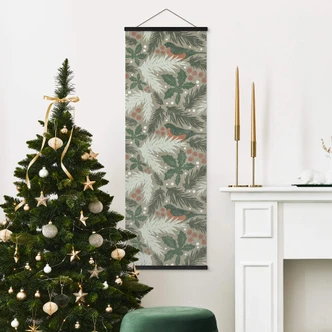 Textielposter Mistletoe Christmas 