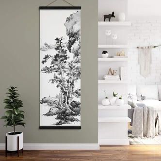 Affiche textile Ying - Divertissement de Zhi et Xu - Panorama 