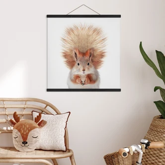 Textil poster med en liten ekorre - Sisi & Seb 