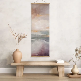 Poster tessile Onde astratte nella luce del tramonto - Alpenglow Workshop Poster tessile Onde astratte nella luce del tramonto - Alpenglow Workshop