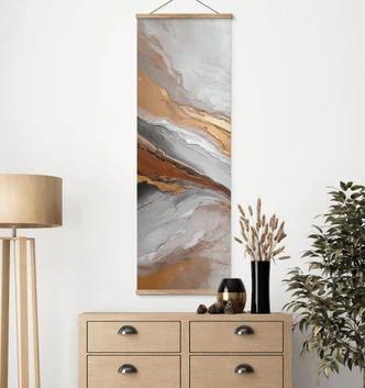 Stoffbild Himmel und Erde in fließenden Farben - Alpenglow Workshop - Panorama 