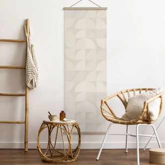 Stoffbild Halbkreise im Retro-Stil - Bloomery Decor - Panorama Stoffbild Halbkreise im Retro-Stil - Bloomery Decor - Panorama