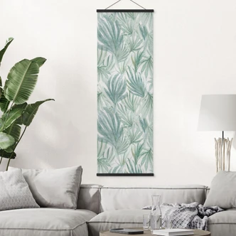 Stoffbild Palmenblätter im Dschungel - Bloomery Decor - Panorama 