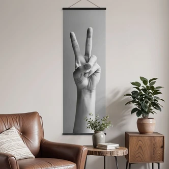Stoffbild Victory Hand - Zeichen des Friedens und Sieges - Bühler - Panorama 