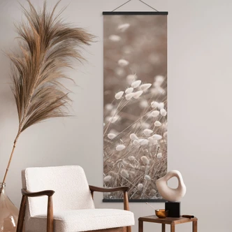 Textile poster Delicate grasses in autumn light - Collins - Panorama 