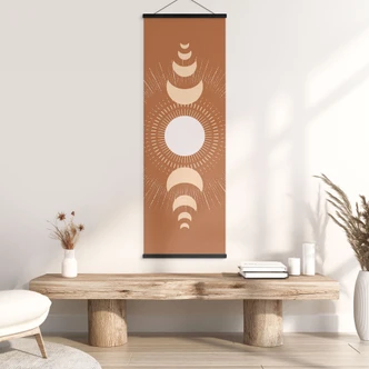 Stoffbild Mondzyklen - Sonne und Mond im Einklang - KsanaKalpa - Panorama 