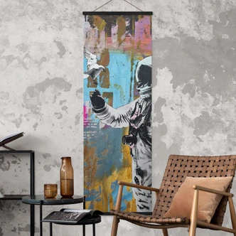 Stoffbild Astronaut mit Taube - Kuryliuk - Panorama 