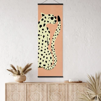 Stoffbild Eleganter Gepard mit Sonnenbrille - Oltmanns - Panorama 