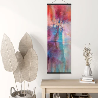 Textile poster Gentle color mist in motion - Schmucker - Panorama 