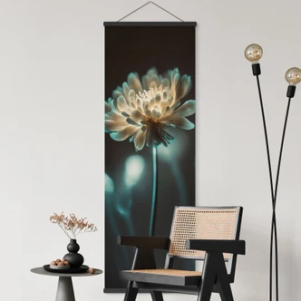 Textielposter Lichtgevend bloemenhart - Treechild - Panorama 