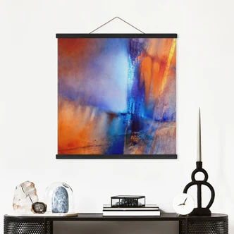 Obraz na tkaninie „Kontrast lodu i żaru” | Sztuka abstrakcyjna – Schmucker – kwadratowy Obraz na tkaninie „Kontrast lodu i żaru” | Sztuka abstrakcyjna – Schmucker – kwadratowy