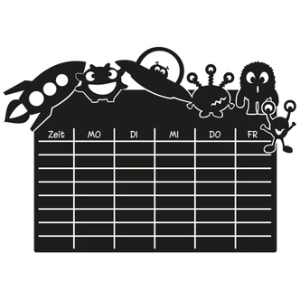 Tafelfolie Stundenplan Weltall 