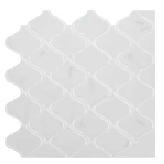 Carrelage adhésif arabesque grise claire - Set de 4 en 25,4 x 25,4 cm l'un 