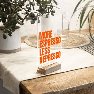 Tafeldisplay Meer Espresso Minder Depresso - Fritsch 
