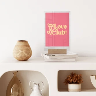 Self Love Club Roze tafelmiddenstuk - Prints by Ayleen 