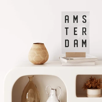 Tischaufsteller Typografie Amsterdam 