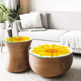 Glazen Tafelblad Gele Gerbera 