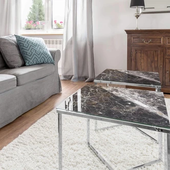 Glazen Tafelblad - Marmer - 60x60 cm 