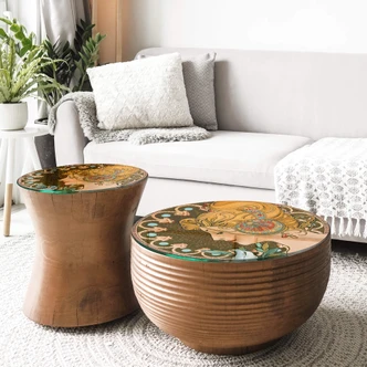 Glazen Tafelblad Mucha - the Feather 