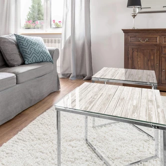 Glazen Tafelblad Shabby Chic 