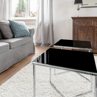 Glazen Tafelblad Zwart 