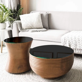 Glazen Tafelblad Zwart 